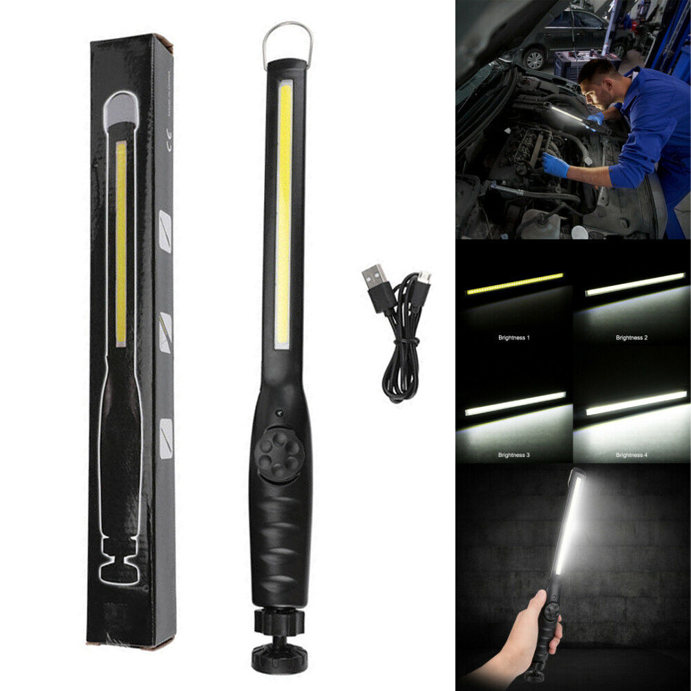 Rechargeable LED COB Work Light Mechanic Flashlight Lamp Magnetic Base Bright
