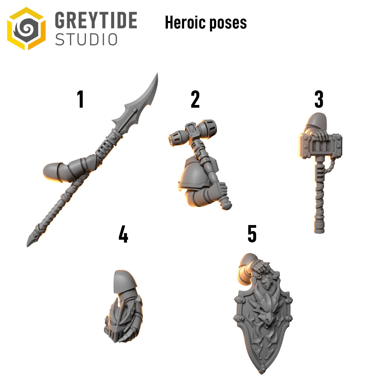 GreyTide Anvil Wardens Upgrade Kit | 100+ Custom Bits | Helmets Weapons Armor