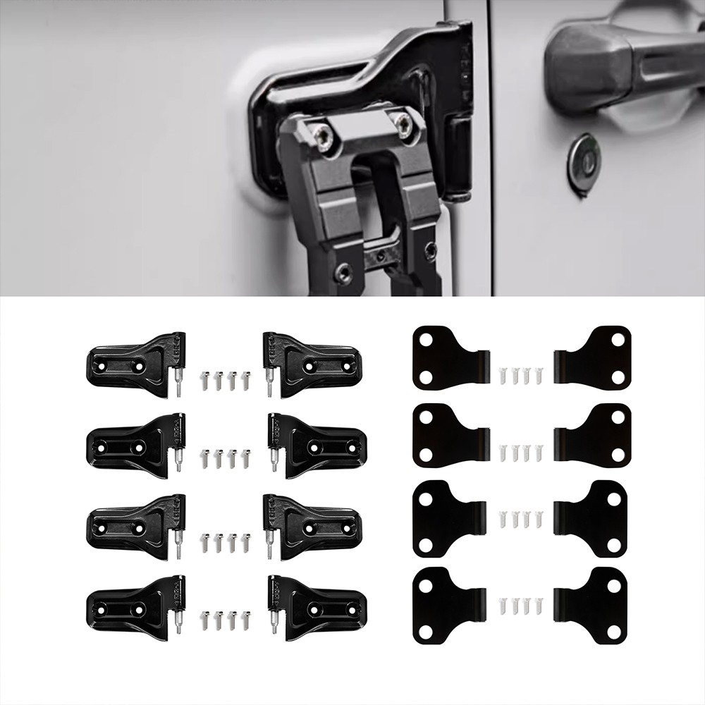 For 18-25 Jeep Wrangler JL Gladiator JT Factory Body Door Hinges Powder Coat