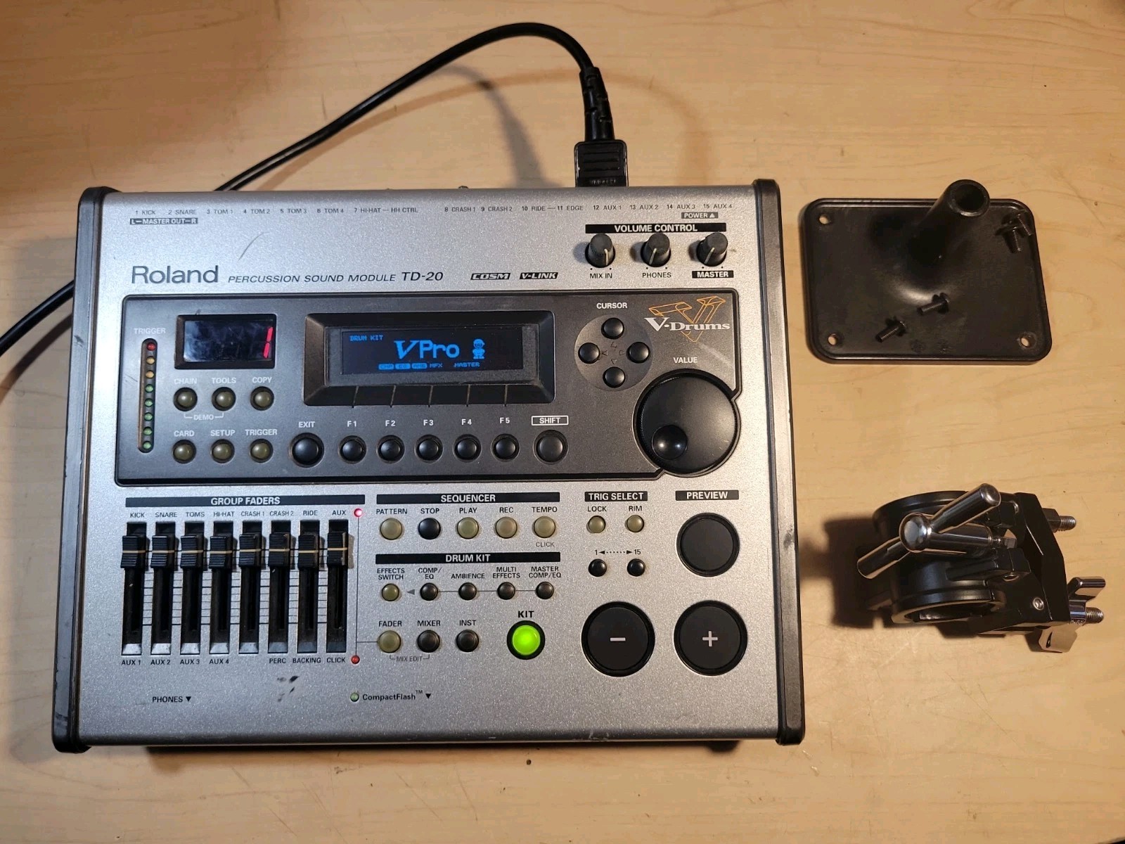 Bad Value Knob - Roland TD-20 V-drum Brain W/ WOT LCD Screen & More Td 20 #3U3