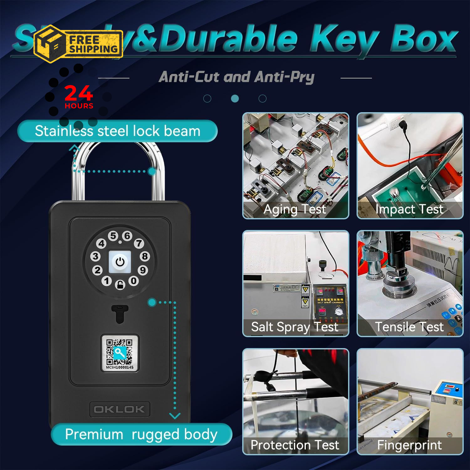 SFW NEW Smart Lock Box,Bluetooth Key Box with App Control & Passcode,...
