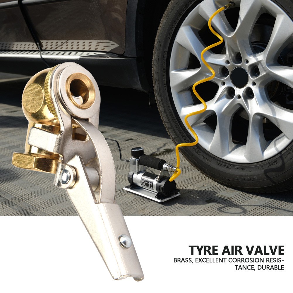 1/4" NPT Clip-On Ball Foot Auto Car Air Chuck Tire Tyre Inflator Fitting Kit USA
