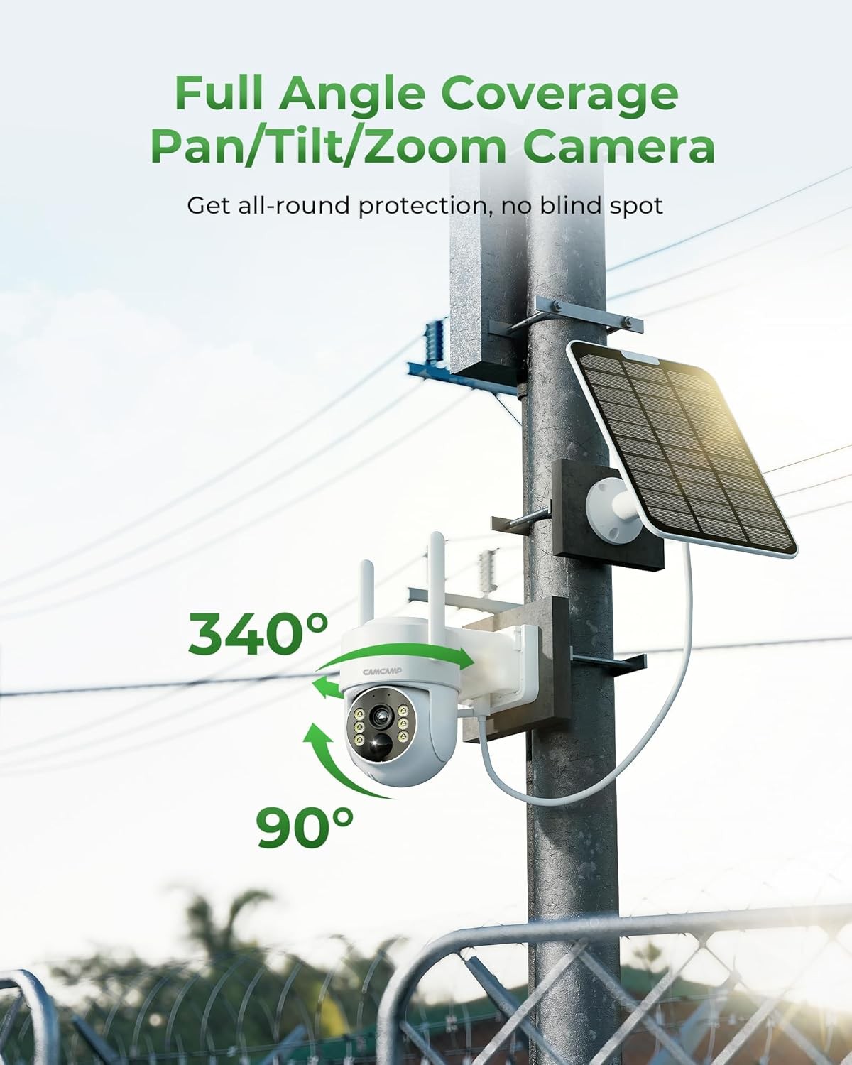 SC43 Solar Security Camera for Solar Power Wireless Security Camera System