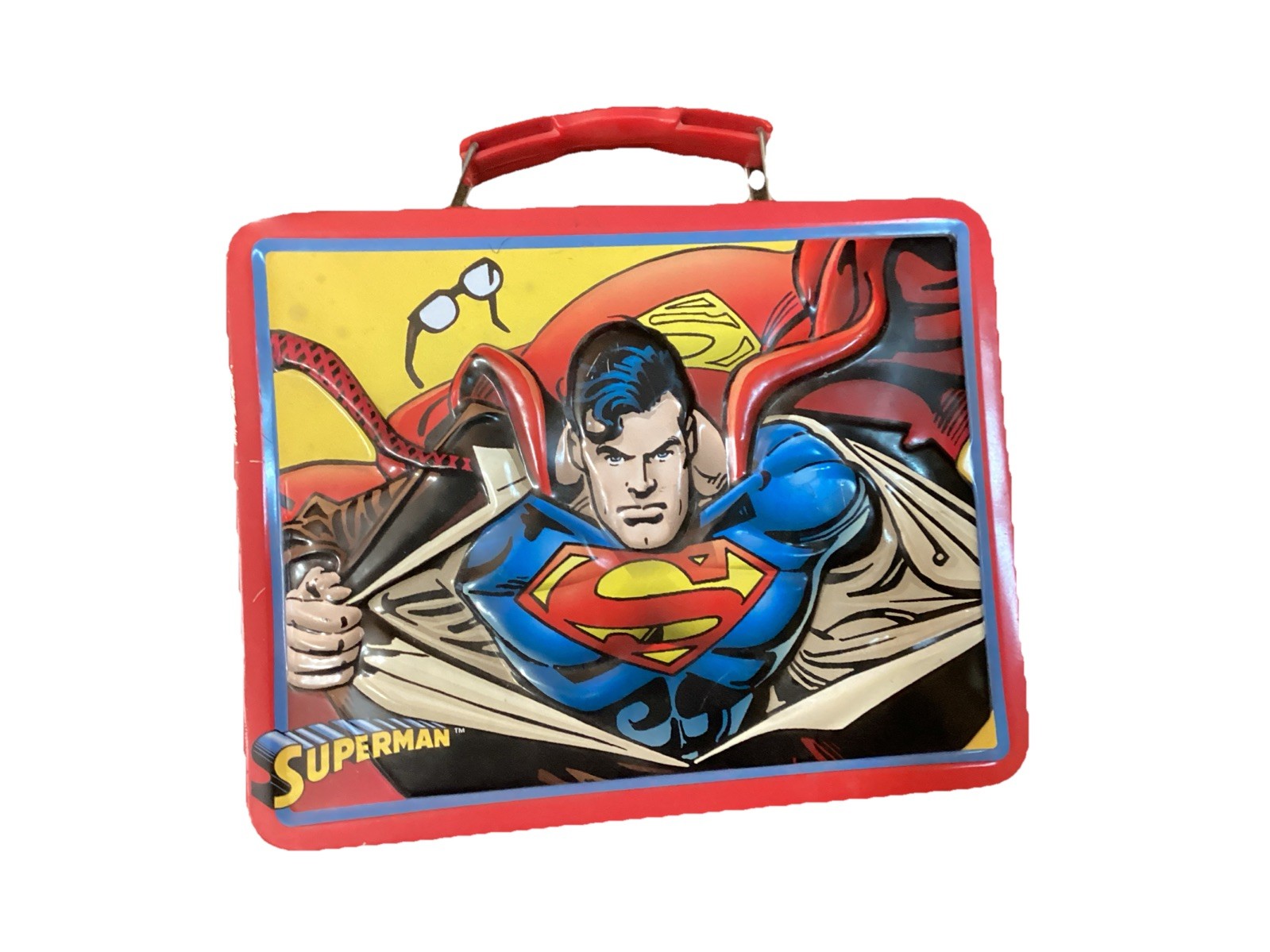 Superman 3D Embossed Lunch Box by The Tin Box Company DC Comics 2000