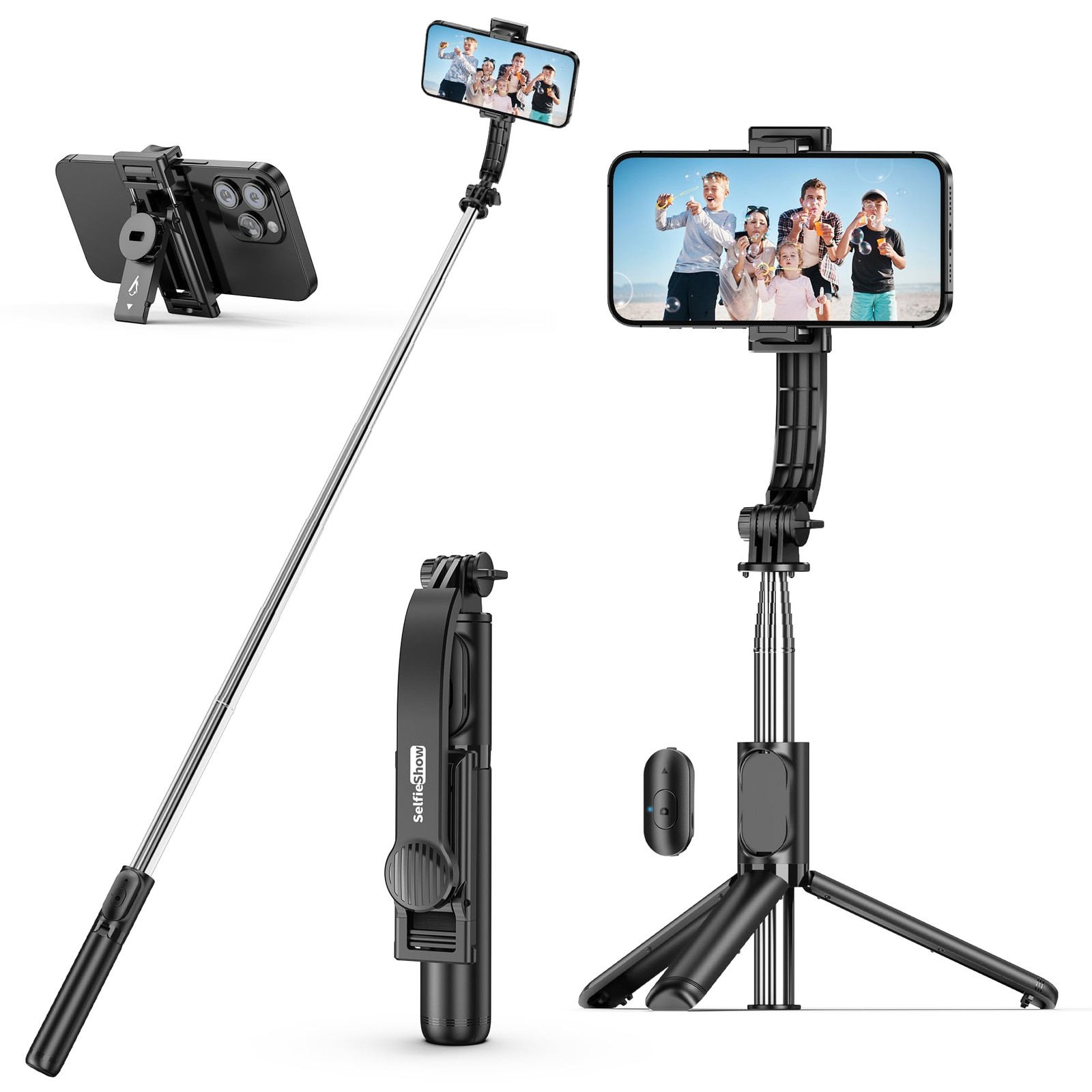 SelfieShow Selfie Stick, Extendable Selfie Stick Tripod with Wireless