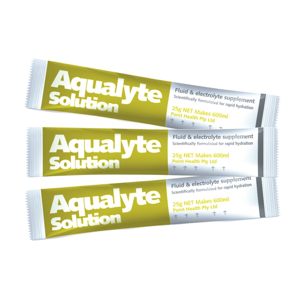 10x 25g Aqualyte hydration sachets for 600ml drink bottles LEMON LIME flavour