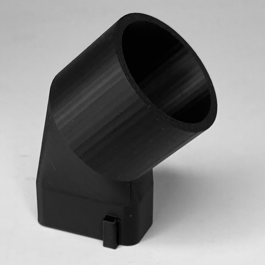 Adapter for DeWalt DW433 belt sander dust port to a common Shop-Vac 1-1/4" hose.