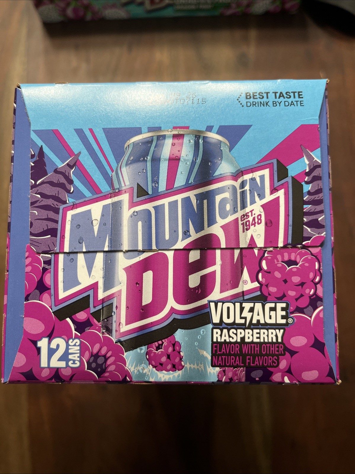 Mountain Dew Voltage Raspberry Soda (12Pack Cans)