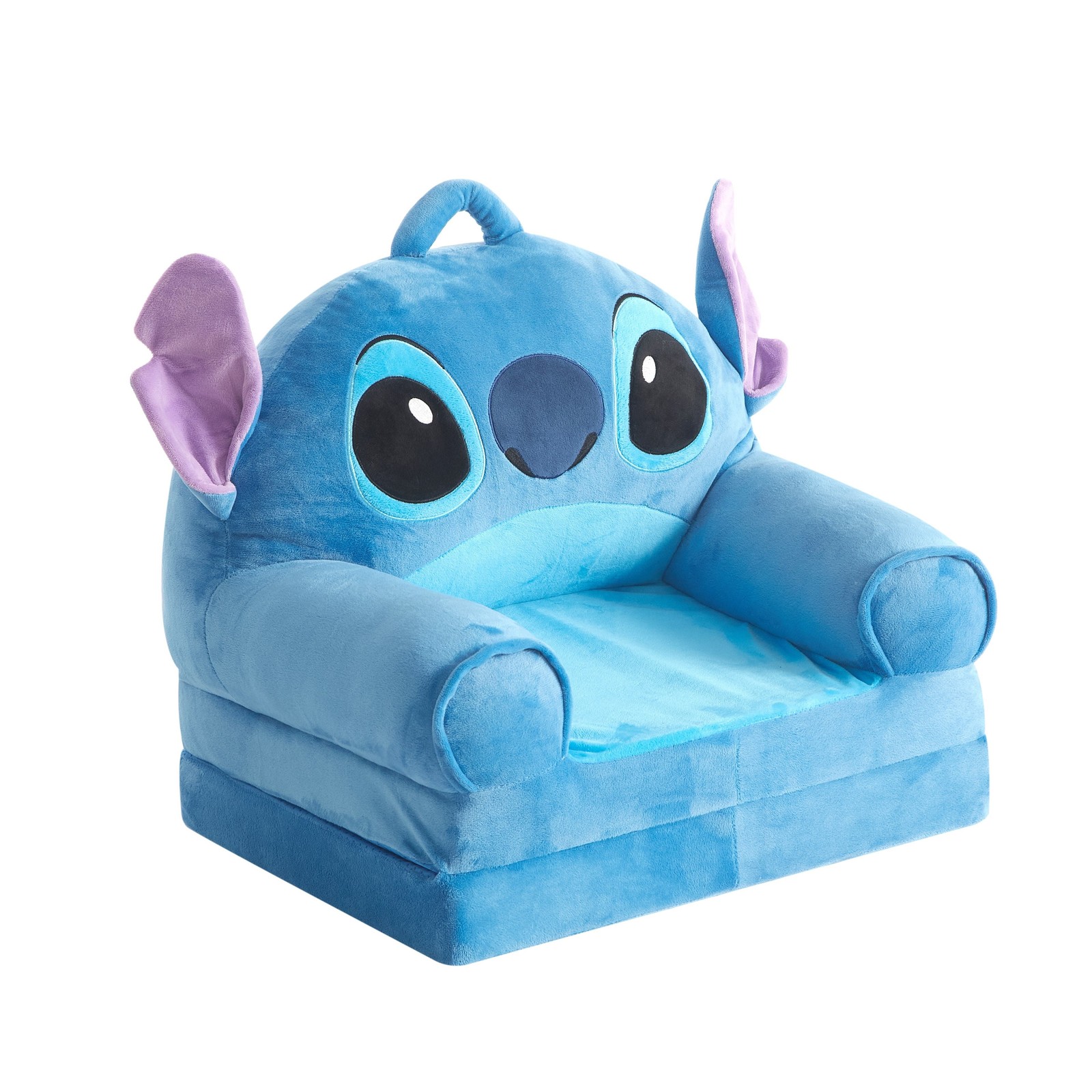 Stitch Blue Polyester 2-In-1 Flip Out Chair for Toddlers