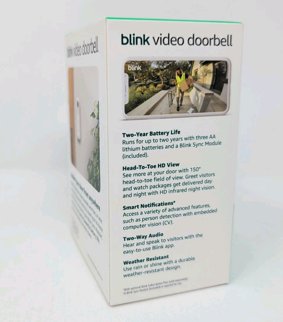 NEW Blink Video Doorbell System Head-to-Toe Module Core White 2ND GEN BATTERY