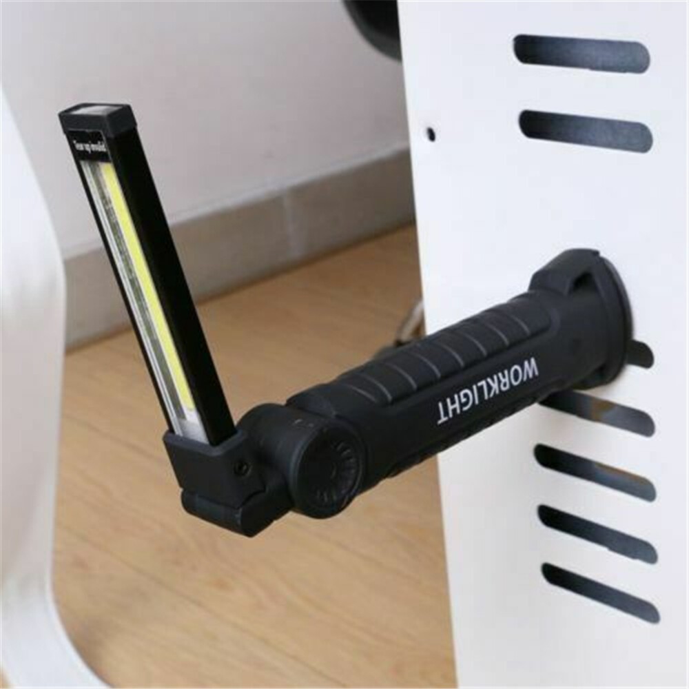 2Pack COB LED Work Light Lamp USB Rechargeable Inspect Folding Torch +USB Cable