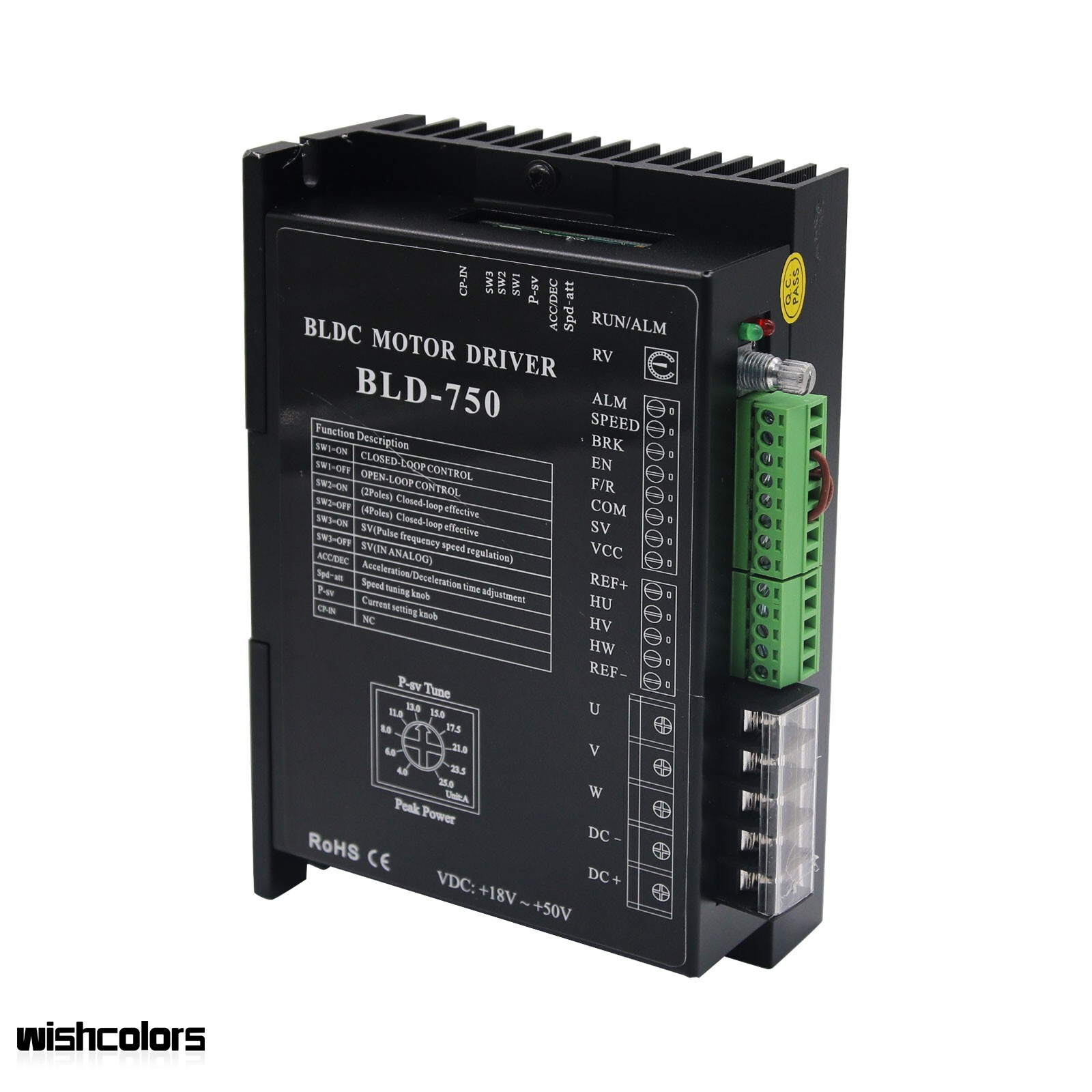 BLD-750 750W BLDC DC Brushless Motor Driver Controller+Hall for Brushless Motor