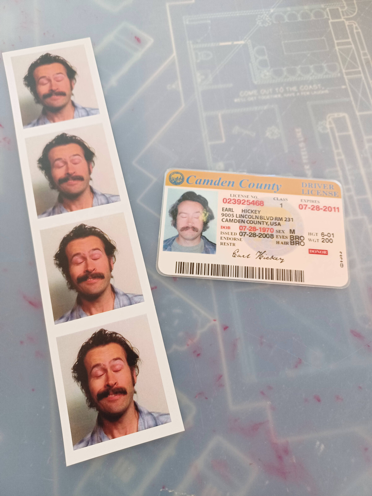 My Name is Earl - Earl Hickey License + Photo Booth Photos