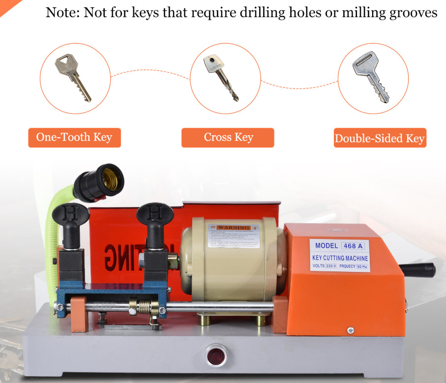 Key Duplicator Key Cutting Machine  w/LED Lamp for Locksmiths  Home Commercial