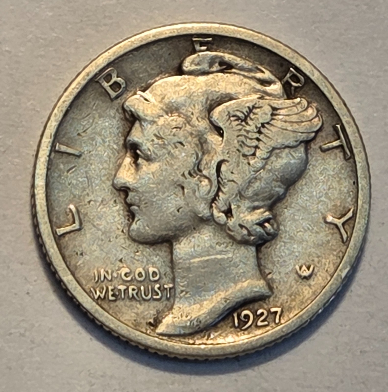 #3 Nicer Low Mintage "very fine++" 1927 P Winged Liberty Head Mercury Dime