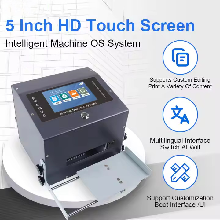 Desktop inkjet printer surface printing bottle batch number production date