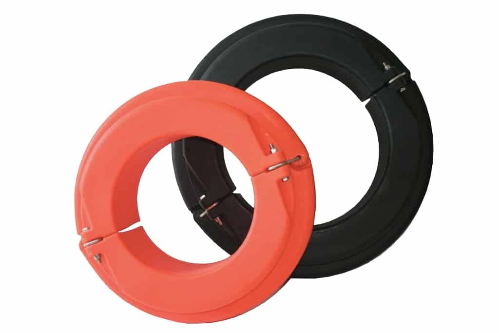2 Piece Pile Ring 350-Black-All tide, All Weather, Boat Mooring Device