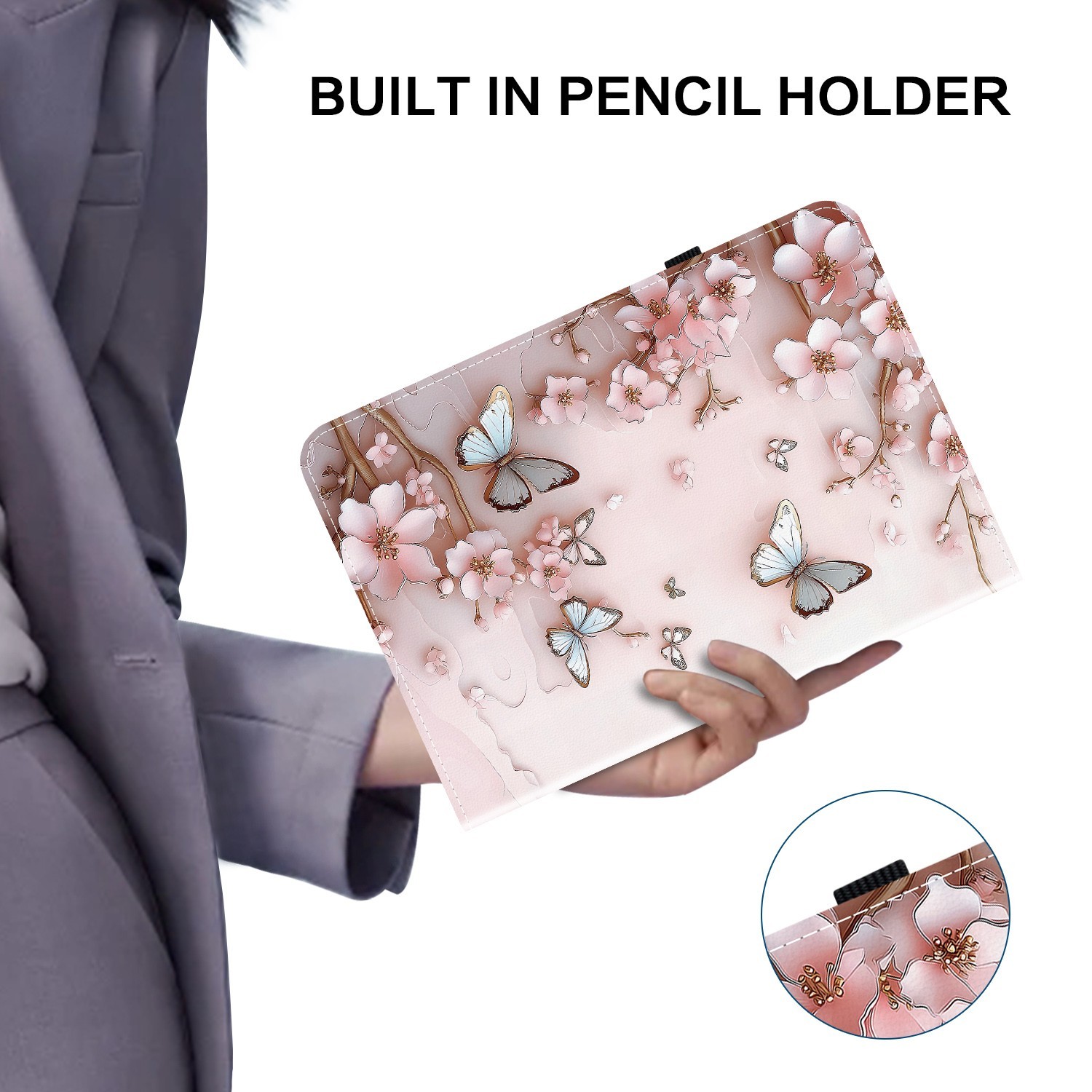 Case For Samsung Galaxy Tablet Painted Leather Shockproof TPU Shell Back Covers
