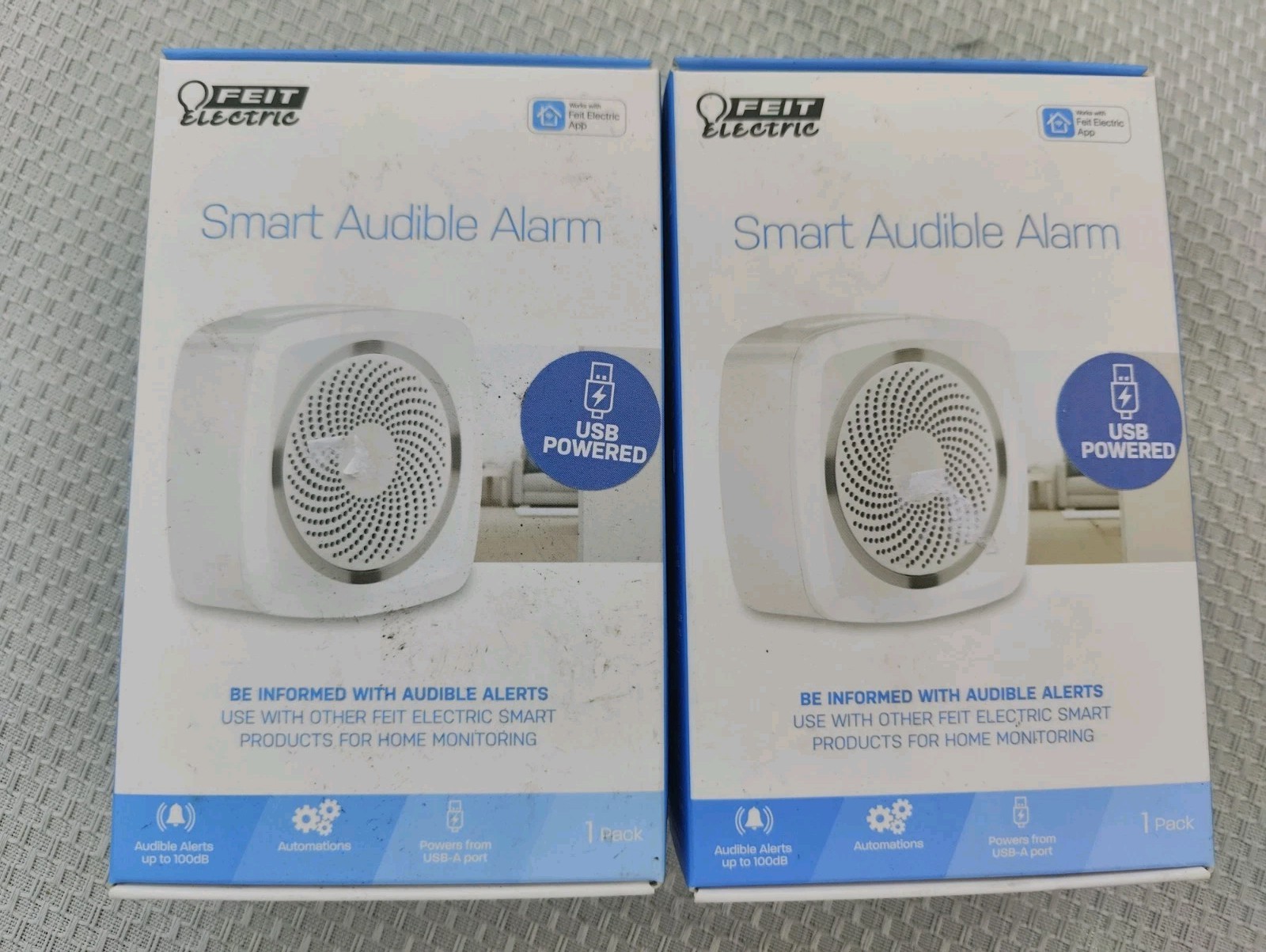 2 x Feit Electric Indoor Wi-Fi Smart Audible Home Security Alarm New