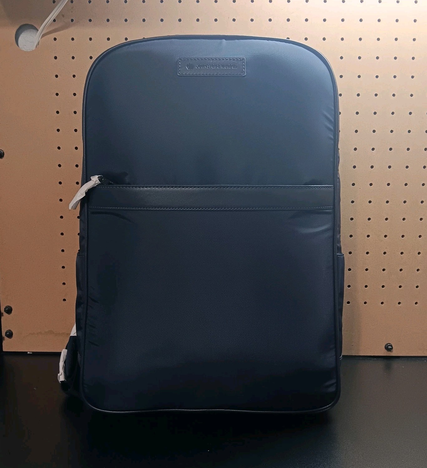 Johnston & Murphy Backpack Navy Blue Nylon Adjustable Straps Pockets New $245