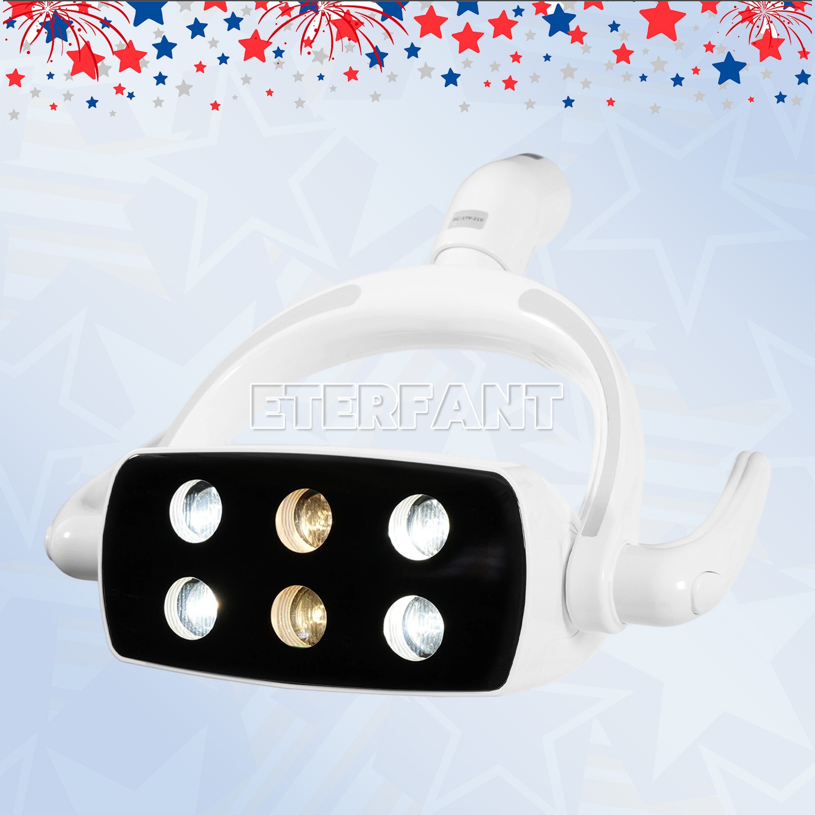 Dental 6 LED Lamp Oral Light Lamp For Unit Chair w/ Touch Switch 3Yellow+3White