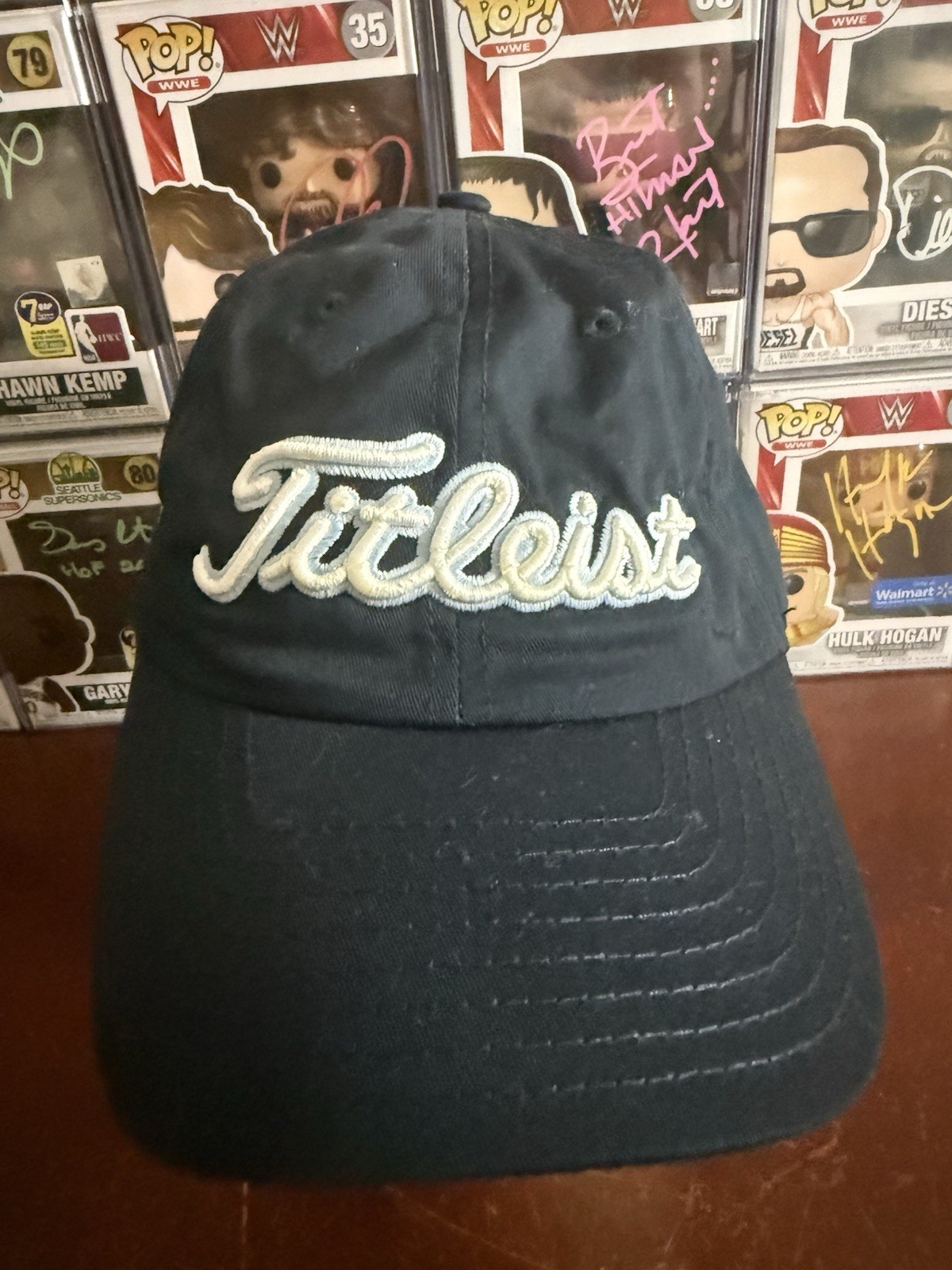 Course Branded - Excellent - Titleist Navy Blue Strapback Golf Hat / Cap
