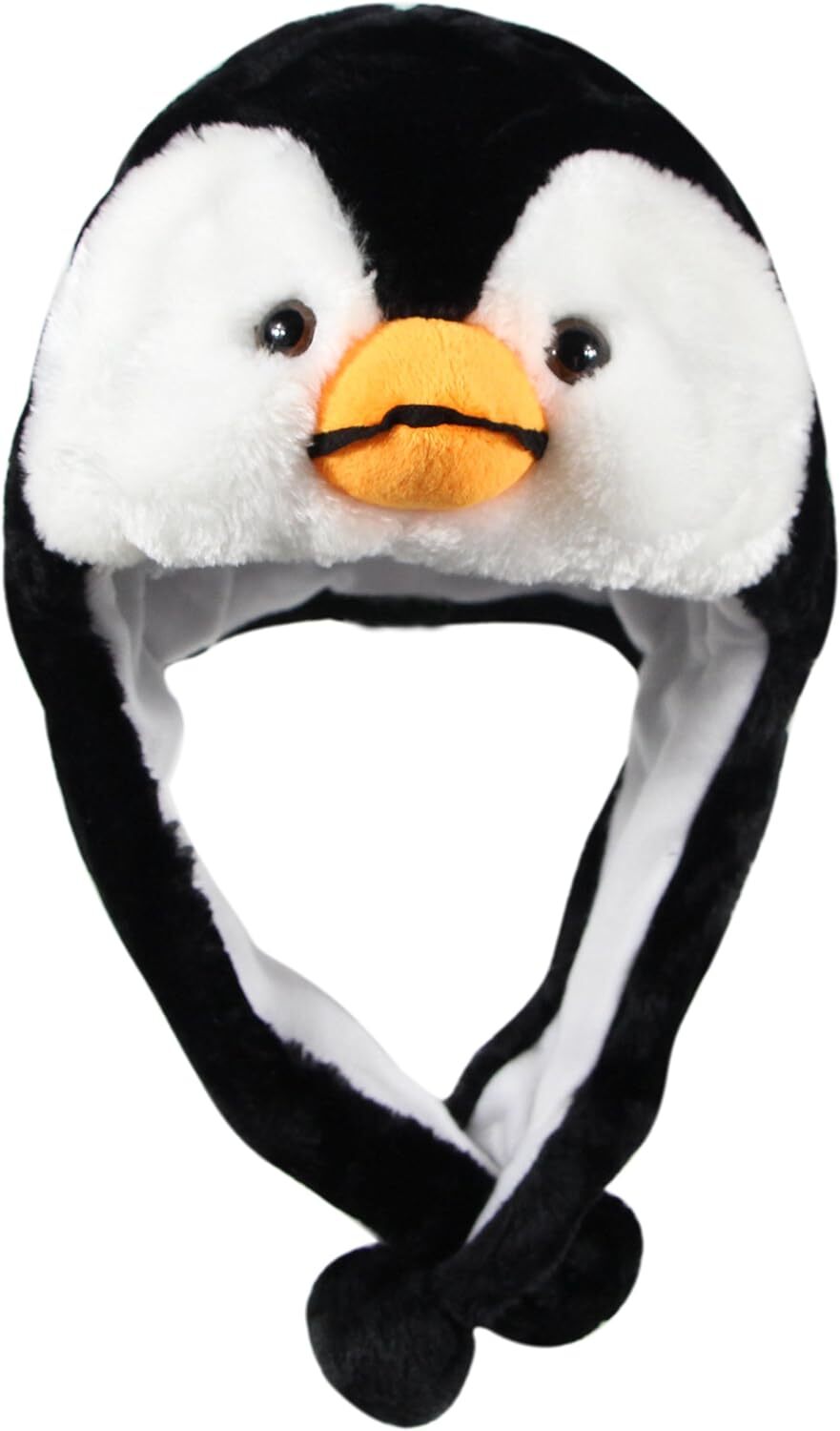 Plush Funny Animal Hats with Fleece Lining Super Soft Warm Hat with Ear Flaps