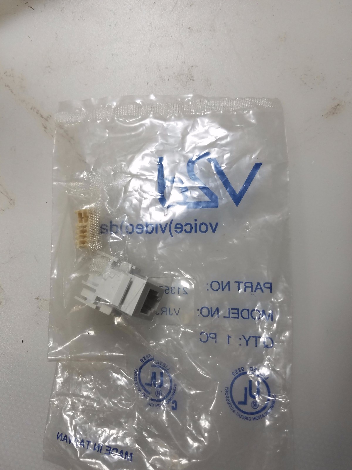 V2D TELEPHONE KEYSTONE JACK RJ11