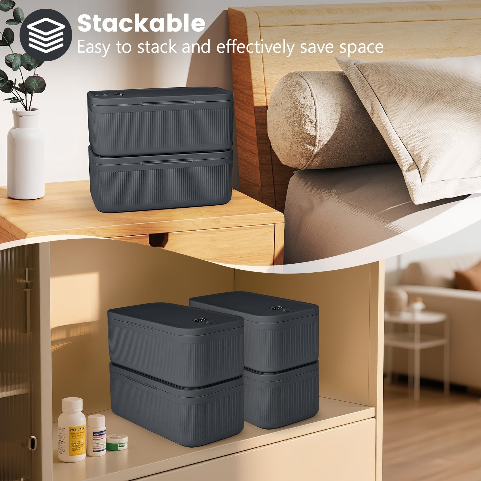Secure Combination Lock Box for Medication Storage - New with Free Shipping
