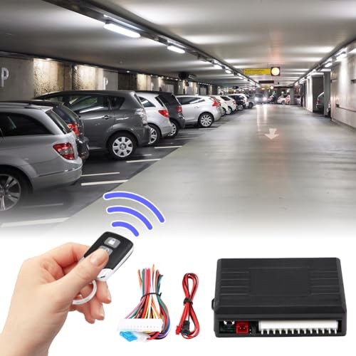 Remote Car Door Lock Kit with Control Box, 2 Key Fobs | Includes Hardwired