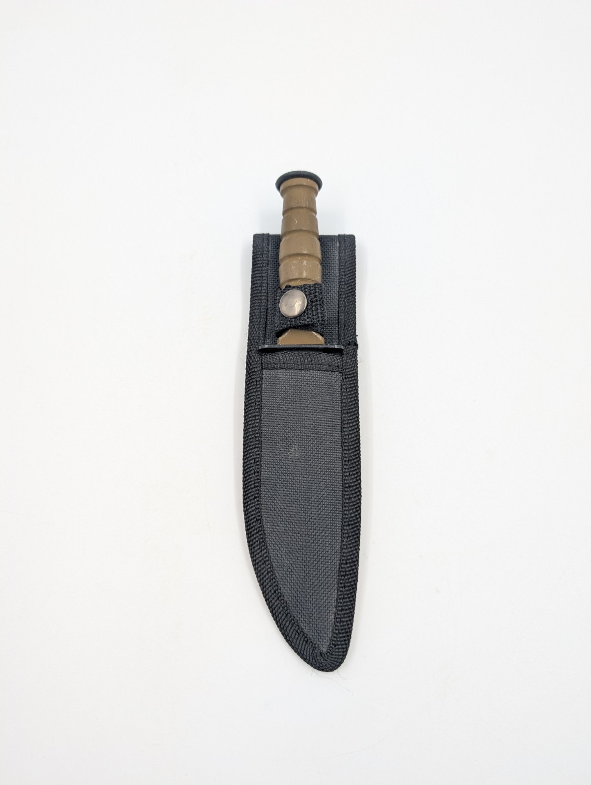 FIXED-BLADE SURVIVAL KNIFE | 7.5" Small Desert Tan Rubber Handle Tactical Combat