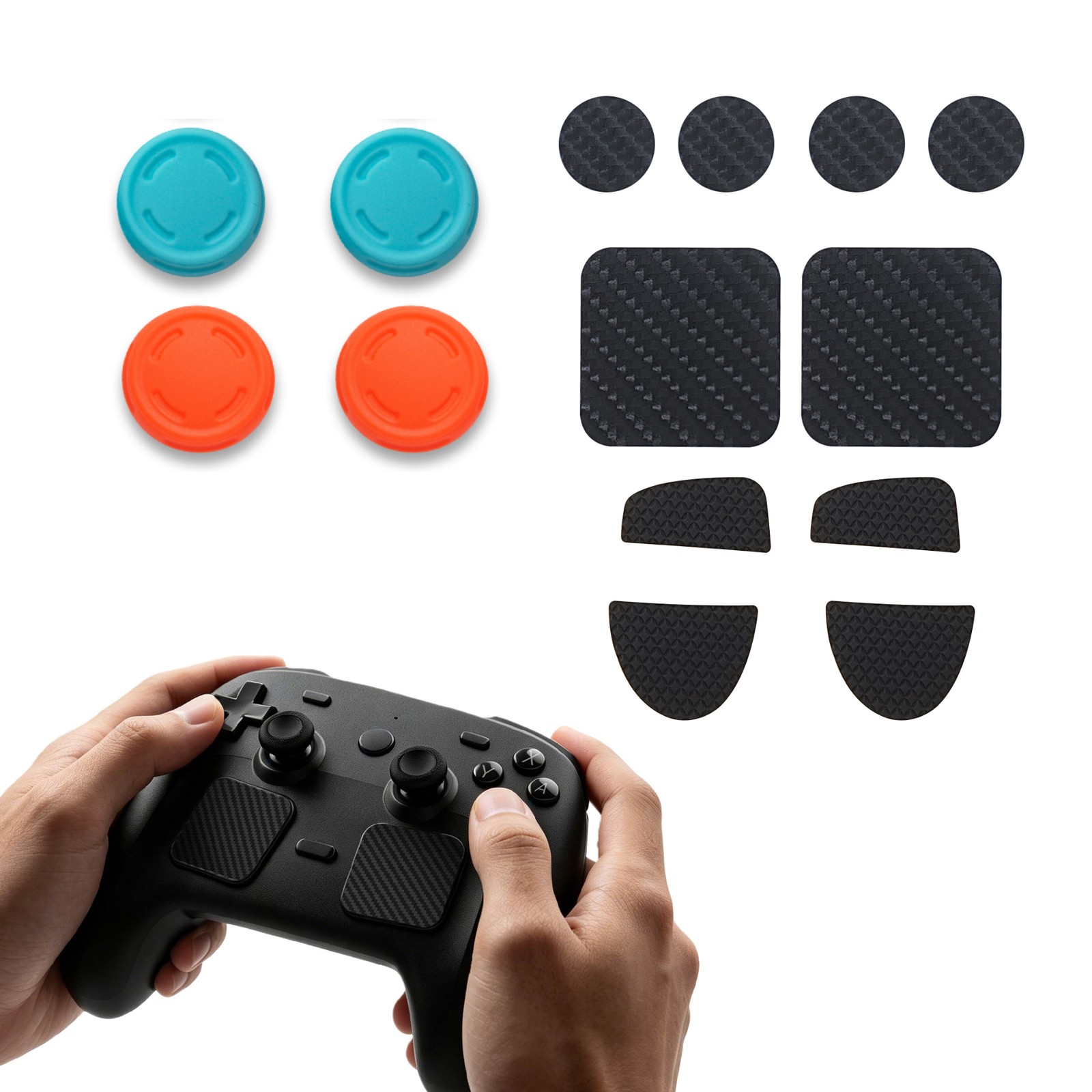 Grip Joystick Cap Set for Steam Controller 2 Touchpad Sticker+Thumbstick Cover