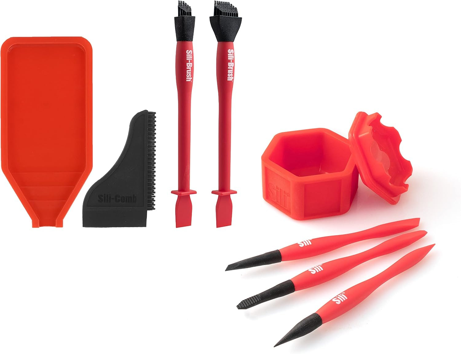 Glue Brush Kit &  Tray with Roller, Reusable Small Brushes for Crafts, Arts & Ho