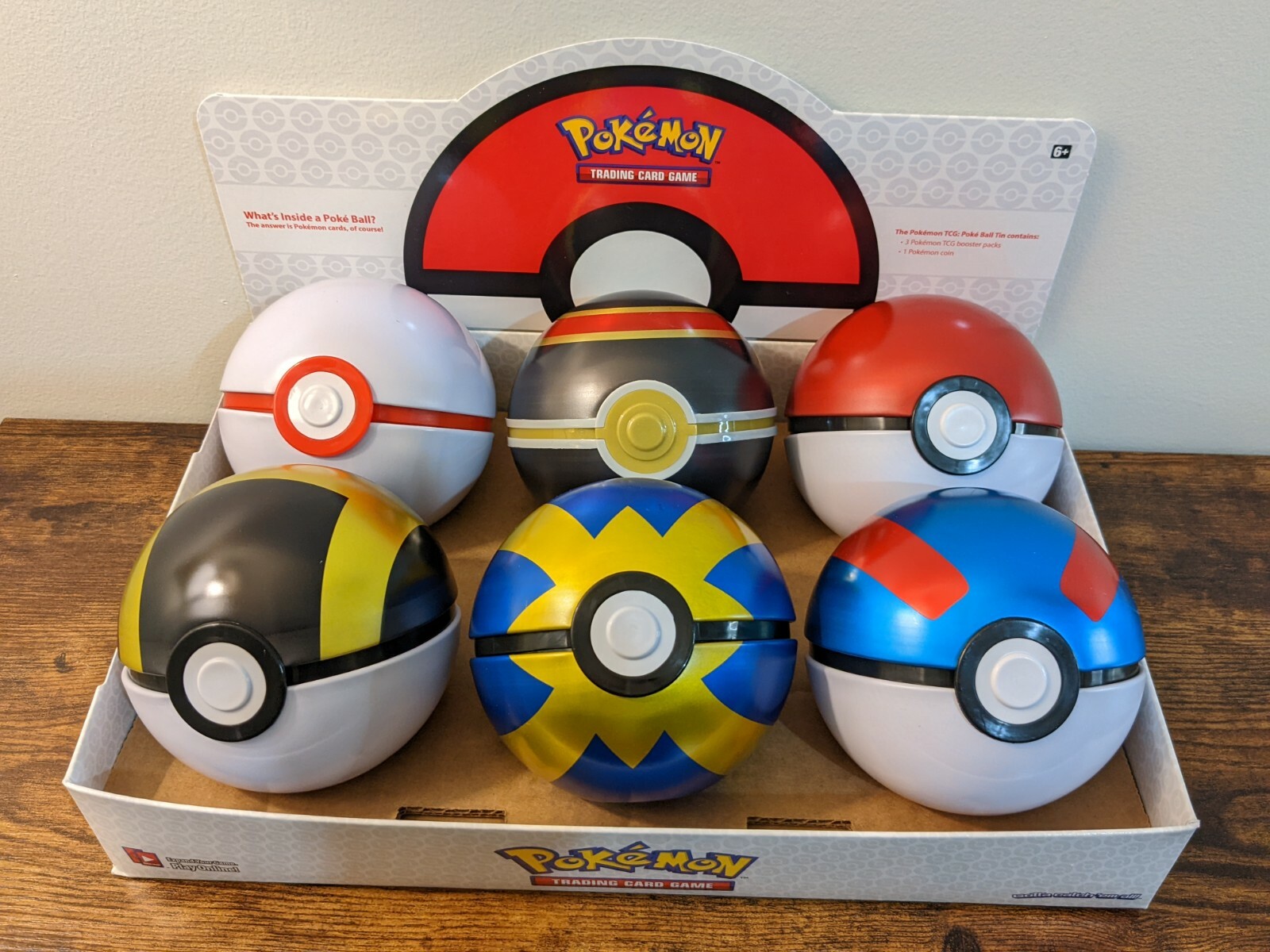 EMPTY Official Pokemon Trading Card Pokeball Tins Storage Display Cosplay