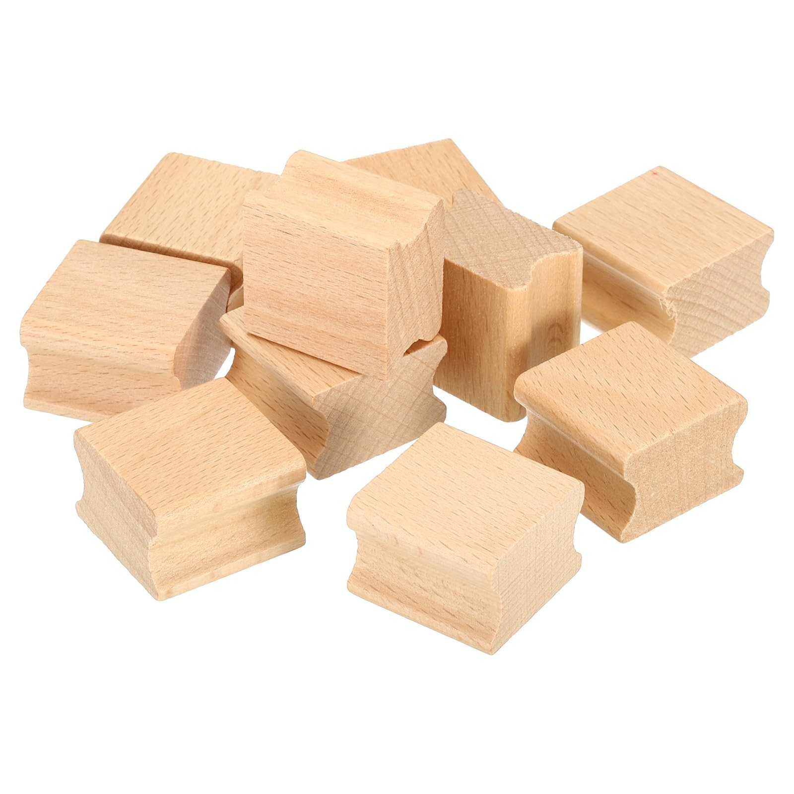 PATIKIL 30x30mm Blank Wood Rubber Stamp Mounts, 20 Pack Wooden 30x30mm, Brown