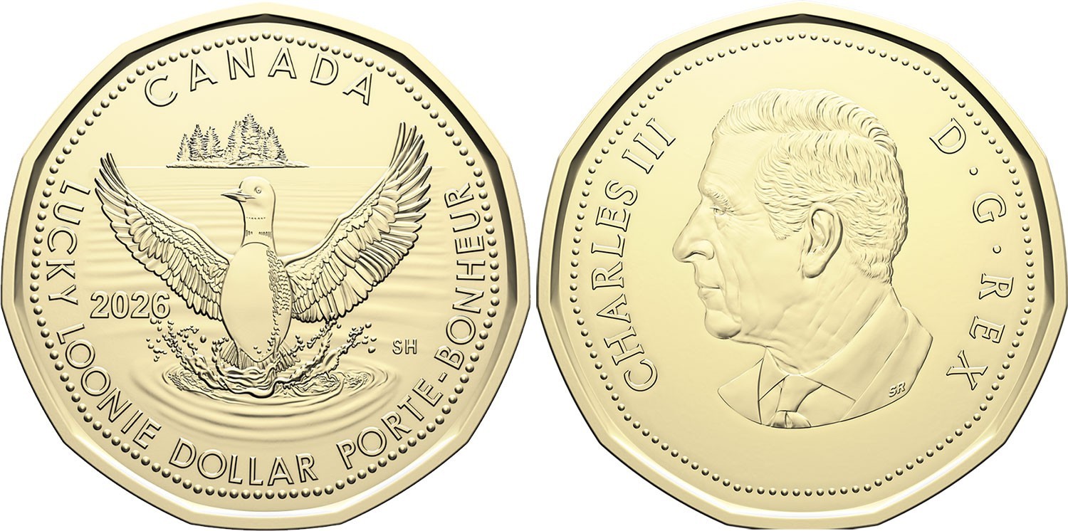2026 Olympic Lucky Loonie Canada One Dollar UNC Coin