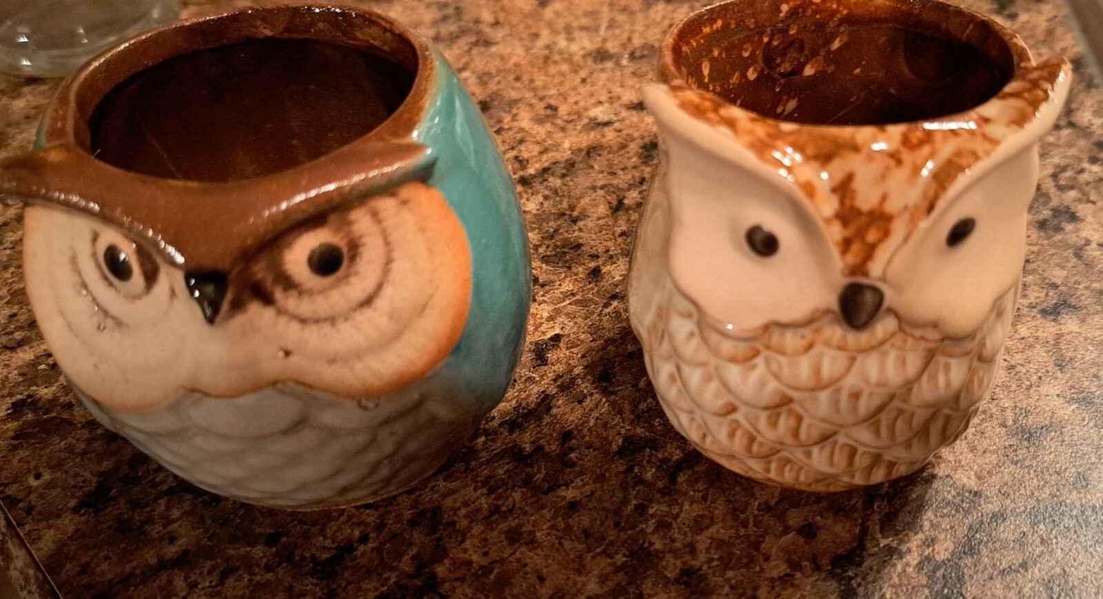 2-Sweet Little Bitty Critters Succulent Planters Or Candle Holders Little Owls