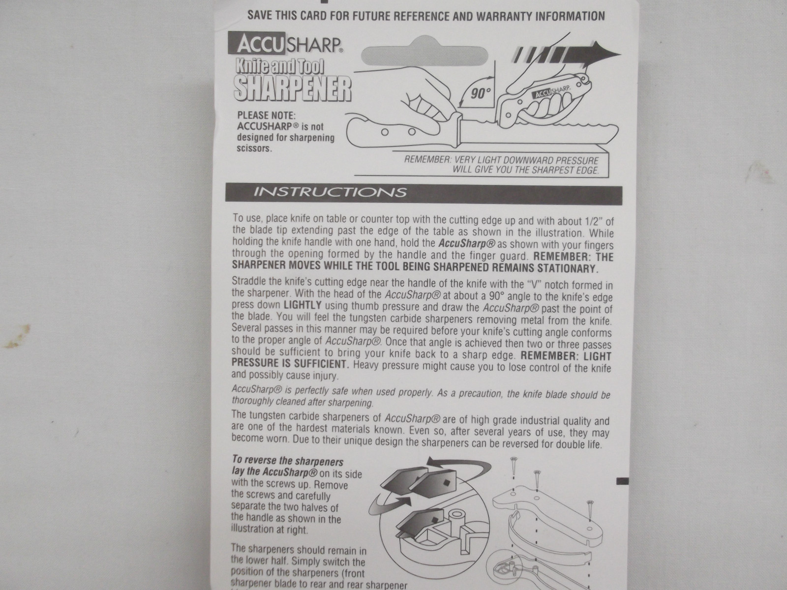 AccuSharp Knife Tool Blade Sharpener Black ACC008
