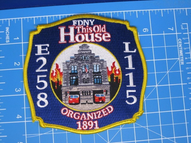 FDNY NYC Fire Department Engine 258 This Old House patch-B