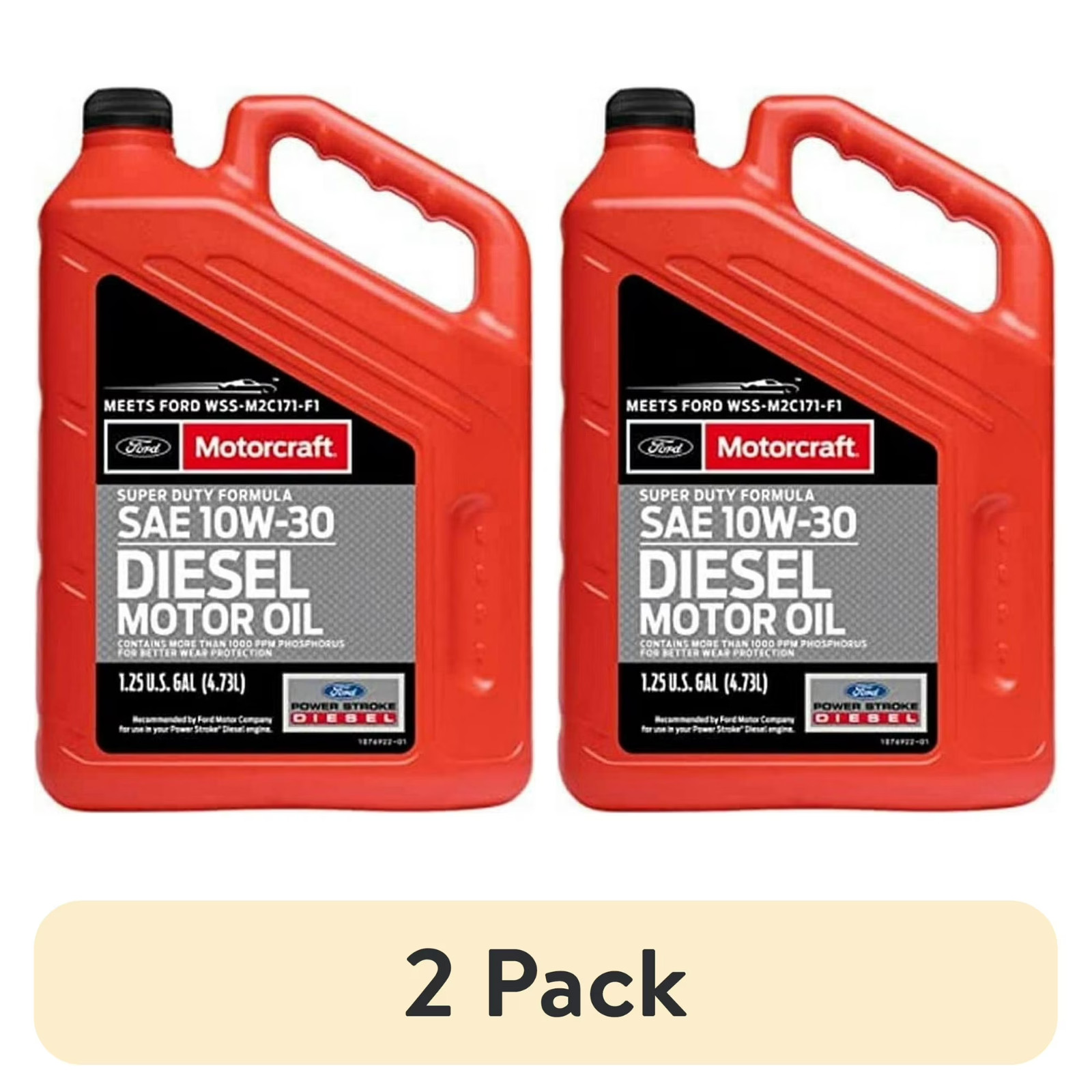 (2 pack) Motorcraft Super Duty Diesel Motor Oil, 10W-30 - A premium-quality moto