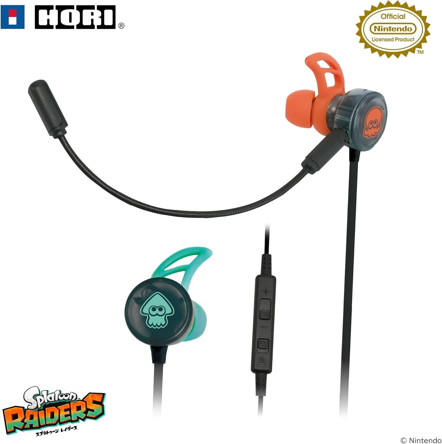 Splatoon Raiders Gaming Headset In-Ear for Nintendo Switch 2 Official HORI