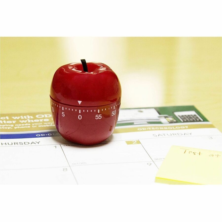 Baumgartens Kitchen Timer - 1 Hour - For Kitchen - Red (BAU77042)