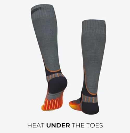 Fieldsheer Merino 2.0 Wool Heated Socks for Men with Wireless Remote Control,
