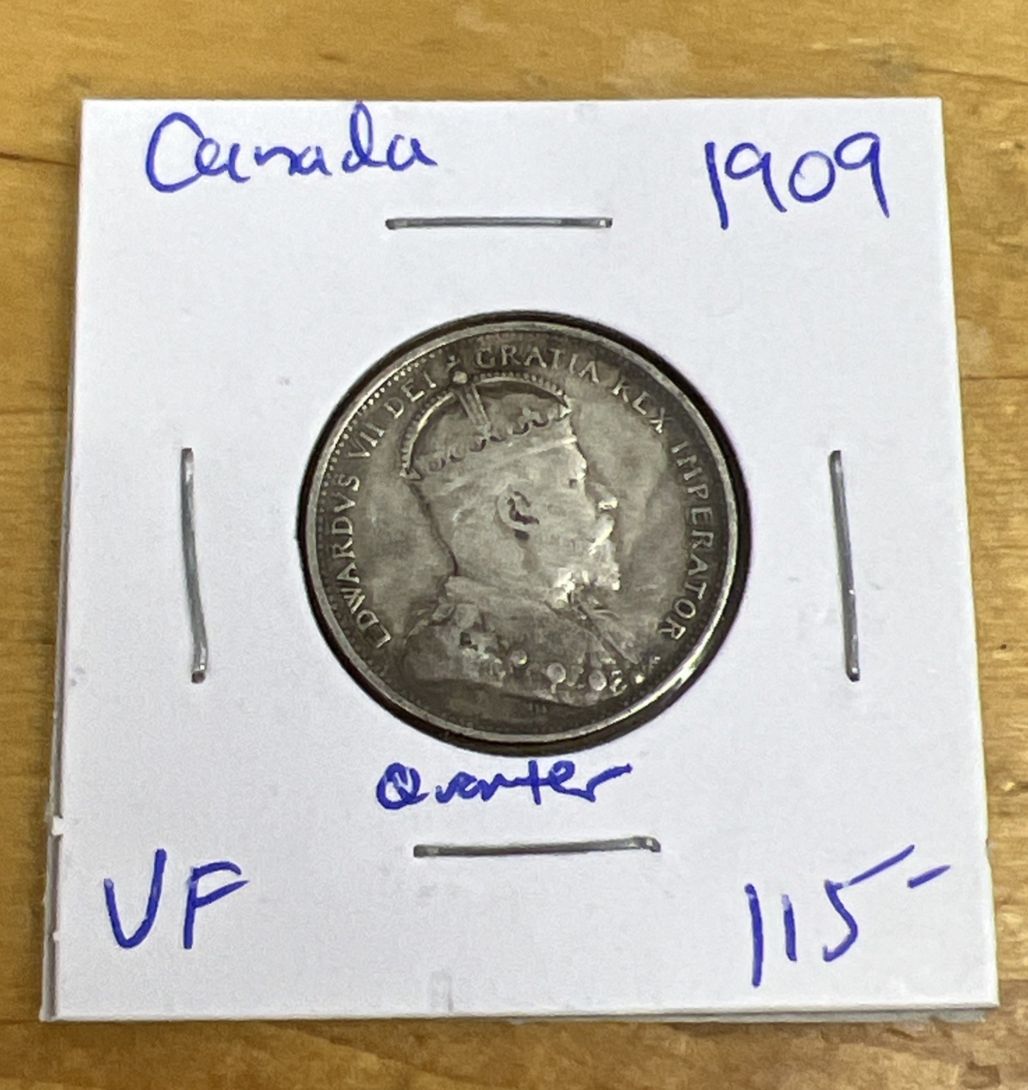 1909- Canada- Edward VII 25 Cents