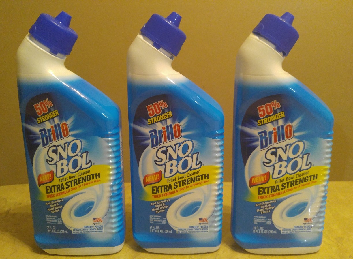 sno bol 24 ounce extra strength toilet bowl cleaner (50% stronger) lot of 3