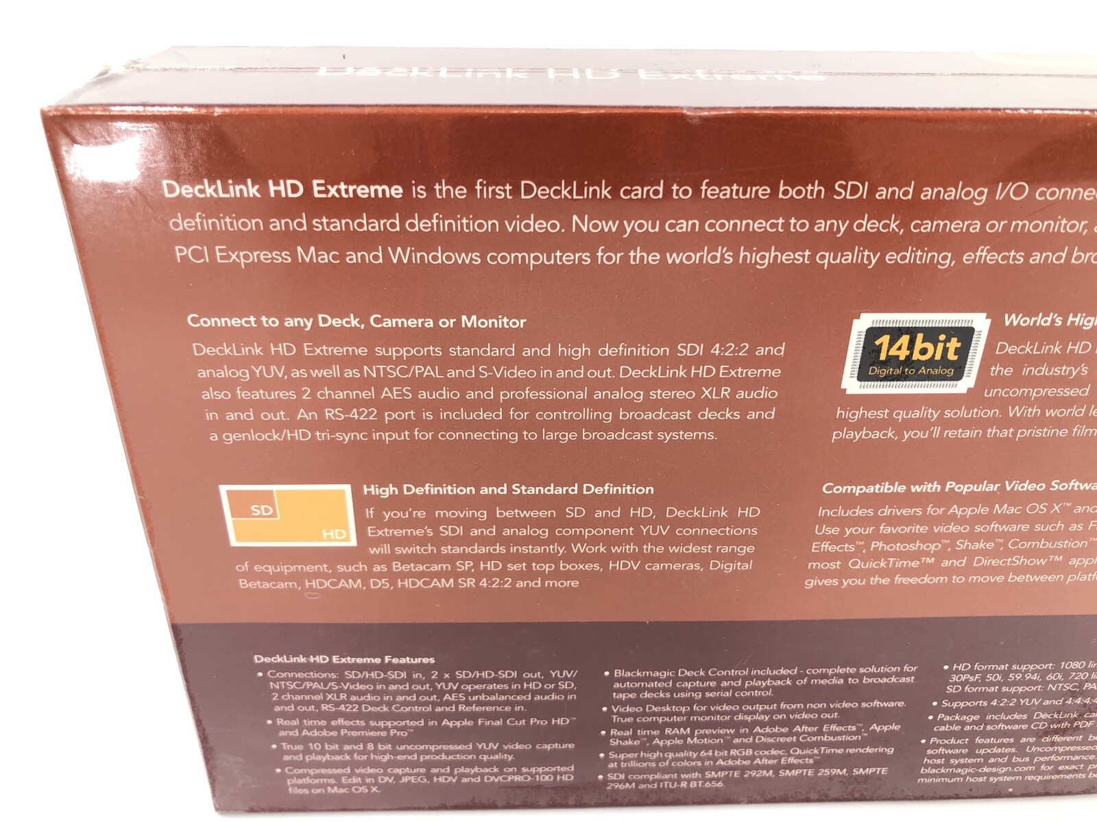 Black Magic Design Decklink HD SD Extreme Capture Card PCIe Video Card SDI New