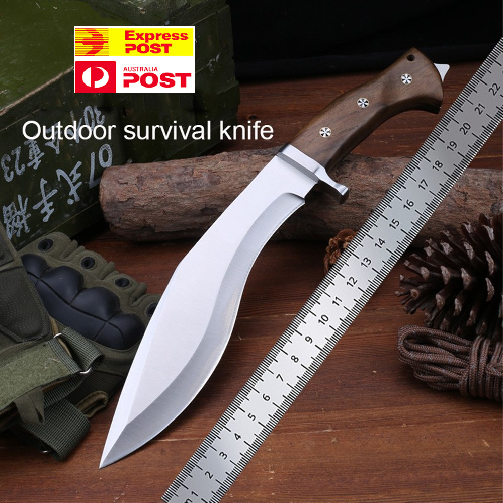 Fixed Blade Knife for Bushcraft Survival Camping,D2 Steel,Sharp Machete w/Sheath