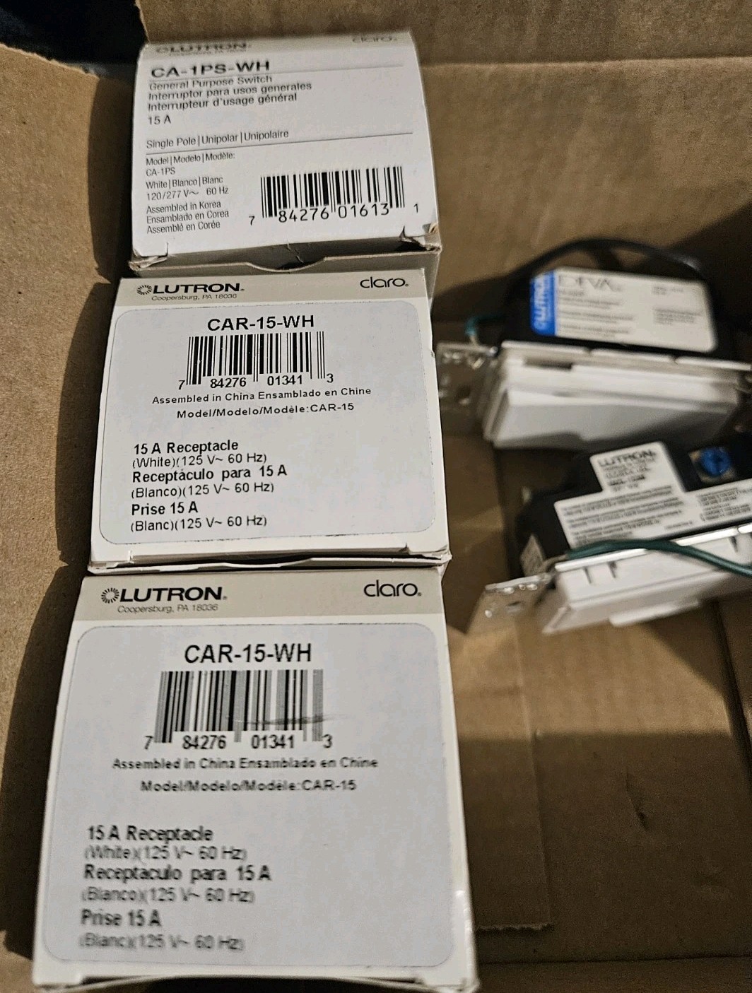 Lot Of Lutron Clario White