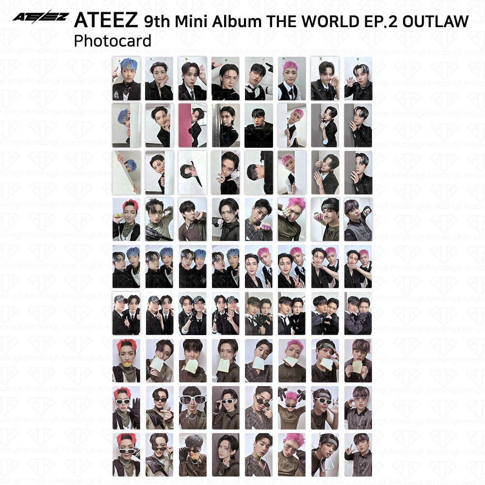 ATEEZ 9th Mini Album THE WORLD EP.2 OUTLAW Photocard HONGJOONG SEONGHWA SAN KPOP
