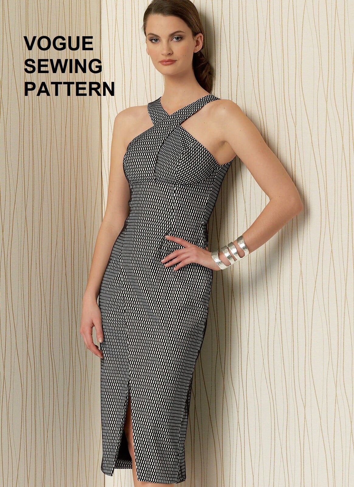 Vogue Designer Original Dress Cross Strap Neckline Pattern V1498 Sz 6-14, 14-22